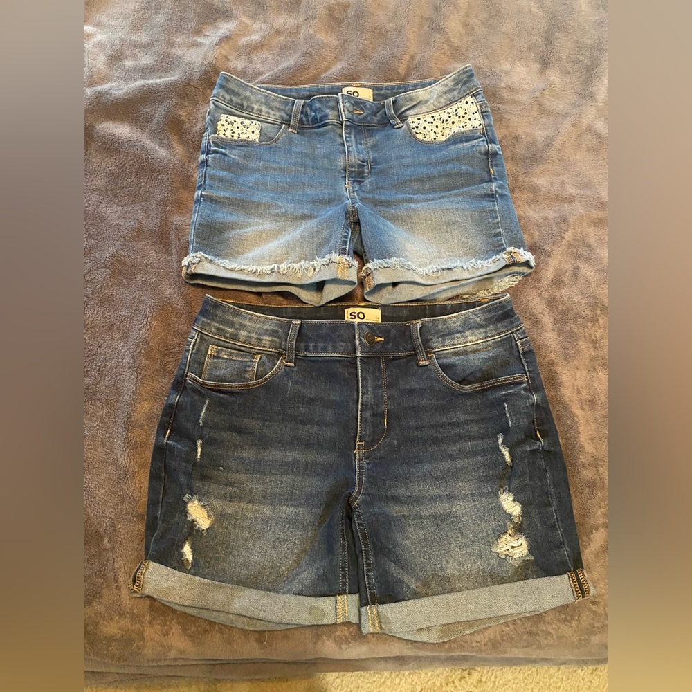 2 pairs SO Jean shorts